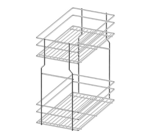 REJS PULL OUT KITCHEN BASKET STORAGE SELF/SOFT CLOSE 300 400 500 600mm Variant Multi (400mm BLUM, chrome)