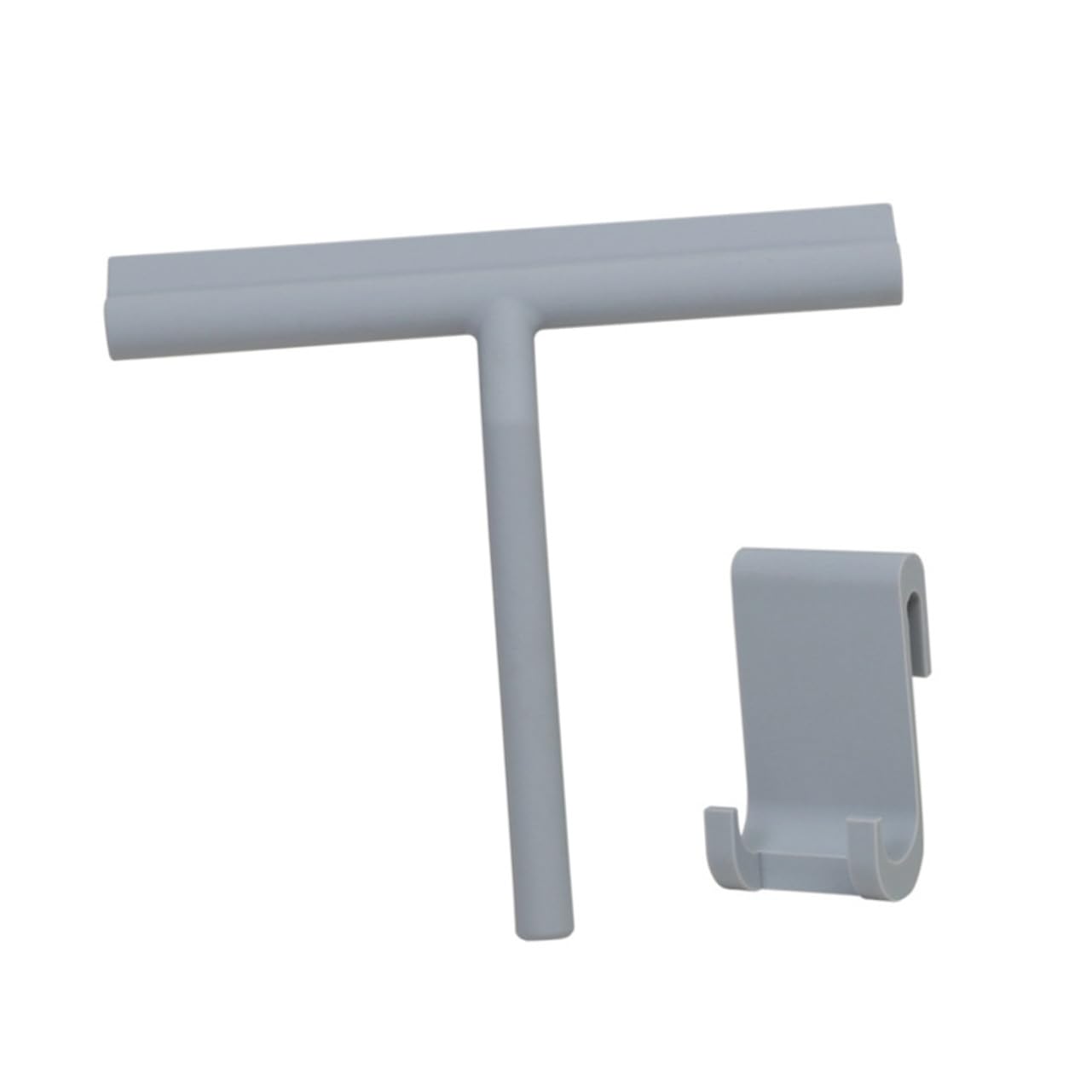 Spazzola lavavetri multifunzione – Design con gancio per la pulizia efficiente del bagno e delle finestre, accessorio di colore grigio