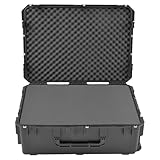 SKB iSeries Large Cubed Foam Black Crossbow Case with Wheels, Durable Archery Bow Storage (3i-3424-12BC)