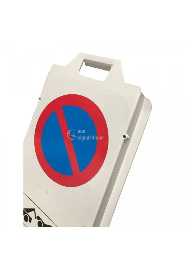 AUA SIGNALETIQUE Kit Panneau Stationnement Interdit B6M3 Socle en Tissu
