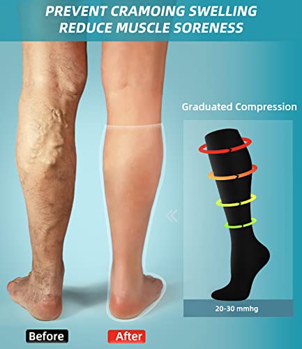 Fuelmefoot Compression Socks For Men & Women 20-30Mmhg-Graduated Supports Socks For Soccer Running Nurses #TOP2