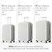 mixi 24 Inch Checked Luggage PC Hardshell Suitcases with Wheels for Travel Woman Men, Smoke White