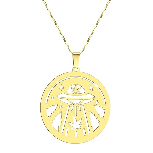 Collier Alien OVNI psychédélique pour remplacer les bijoux ternes par un style spatial unique