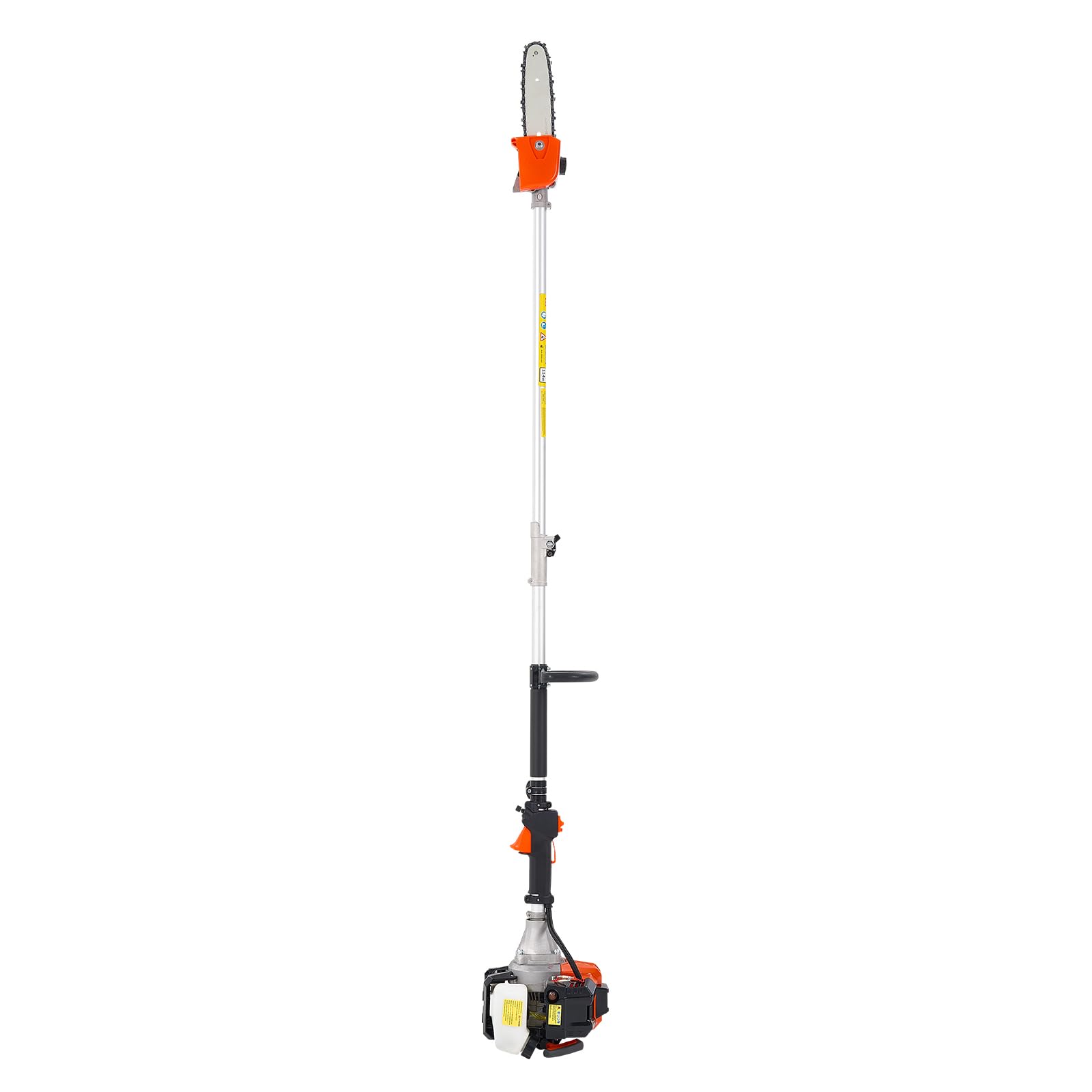 VEVOR Élagueuse Thermique sur Perche à 2 Temps, 33 cc, Élagueuse sans Fil à Essence, avec Perche Extensible 2,04-3,54 m, Guide-chaîne 20,3 cm, Réservoir de Carburant 850 ml, pour Élagage des Arbres
