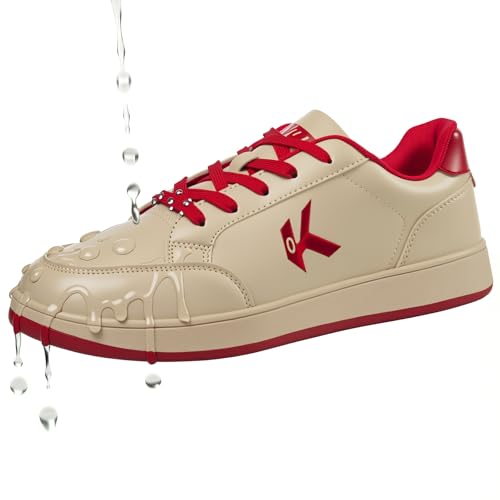 OKVOOT Women's Non Slip Water Resistant Casual Walking Work Sneakers Lightweight Comfortable Slip Resistant Shoes for Food Service Kitchen Nurse Restaurant Chefs (3Red-38) OKVOOT Women's Non Slip Water Resistant Casual Walking Work Sneakers Lightweight Comfortable Slip Resistant Shoes for Food Service Kitchen Nurse Restaurant Chefs (3Red-38)