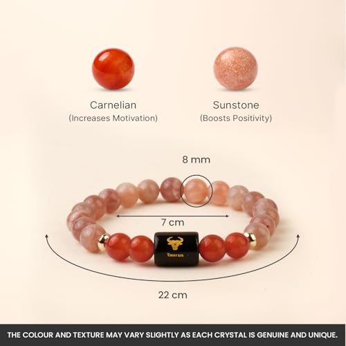 Image of Astrotalk Zodiac Crystal Bracelet | Balances Energy & Enhances Positivity | Certified Healing Crystals with Certificate | Astrology Bracelet for Man & Woman | Gift for Man & Woman