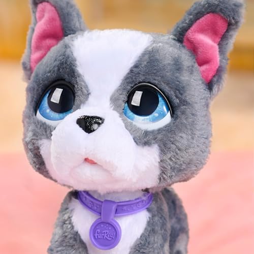 Just Play furReal Walk-A-Lots French Bulldog, interaktives Spielzeug, 20,3 cm großer, laufender Plüschwelpe mit Soundeffekten, 4-teilig, Kinderspielzeug ab 4 Jahren, 22.86