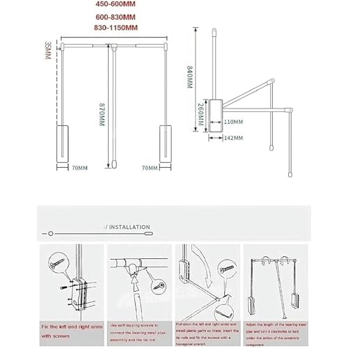 Tringle de penderie réglable robuste pour optimiser les armoires hautes