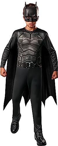 RUBIE'S DC Officiel - THE BATMAN - Déguisement pour Enfants - Taille 5-6 ans - Costume avec Combinaison à Manches Longues, Cape avec Attaches Velcro et Masque