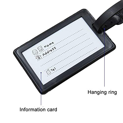 EQLEF® Set di 3 Etichette PVC Valigia etichette