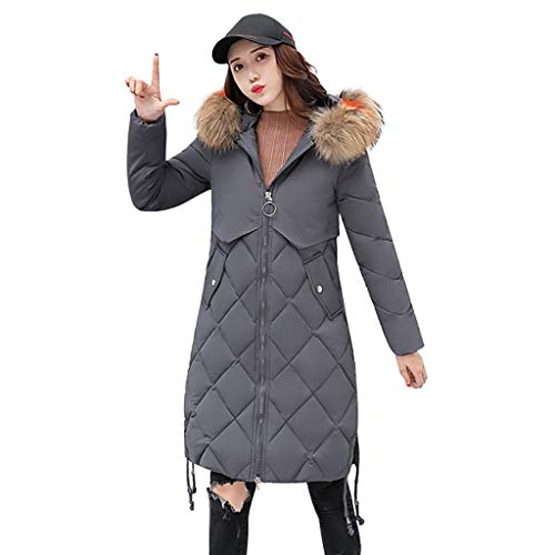 Preisvergleich Produktbild serliyDamen Warm Winterjacke Parka Jacke Mantel Lange Mit Fellkapuze Steppjacke Wintermantel Beiläufige Dicker Winter Slim Down Jacke Langen Mantel