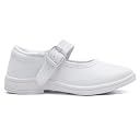 ASIAN School Shoes for Girls | Hook & Loop Adjustable School Comfortable Uniform Shoes White gallery image