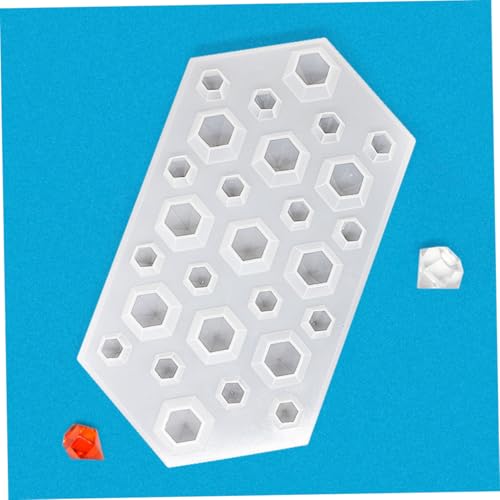 Bandeja para cubos de hielo de silicona transparente con forma de diamante miniatura 7