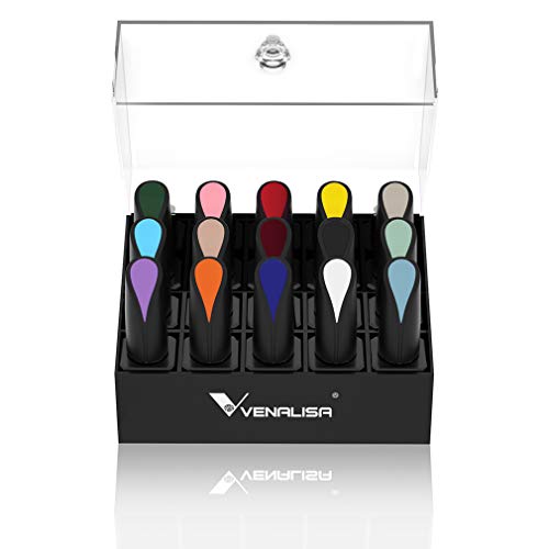 VENALISA 15 Pcs 15ml Gel Nail Polish Kit with Acrylic Storage Gift Box, Soak Off UV LED Nail Gel Collection with Glossy and Matte Top Coat Base Coat Nail Gel Polish Set Manicure Nail Art Salon