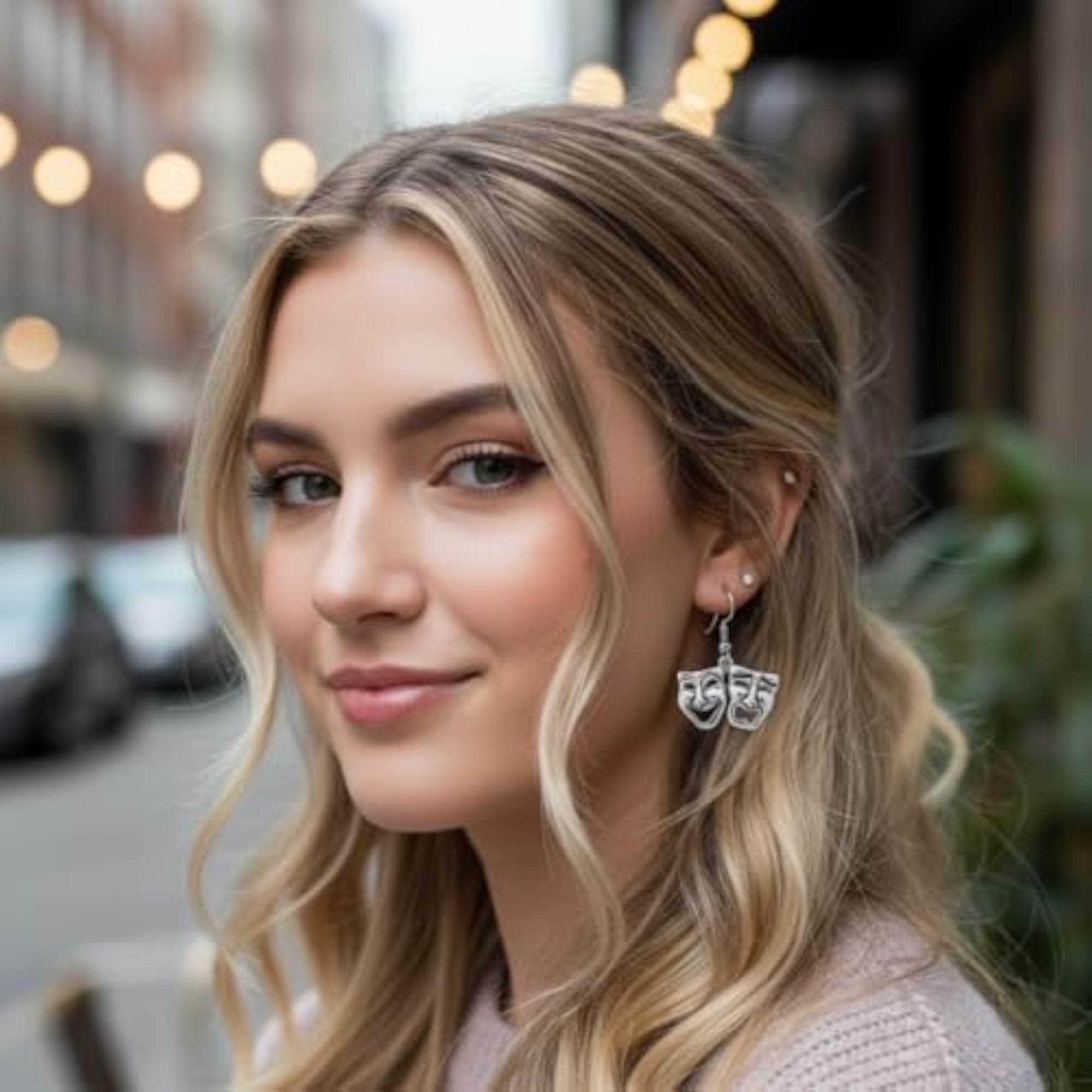 Stylish Silver Plated Charm Dangle Earrings for Women