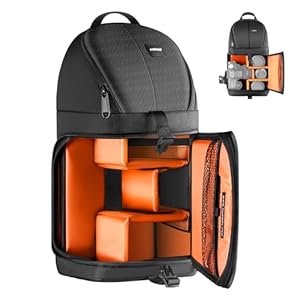 Neewer Professional Camera Case Sling Backpack for Nikon Canon Sony and Other DSLR Cameras and Lens, Tripod, Other Accessories, Durable Waterproof and Tear Proof Bag with Padded Dividers(Orange)