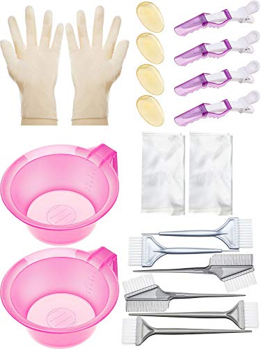 20 Pieces Hair Dye Coloring Kit, Hair Tinting Bowl, Dye Brush, Ear Cover