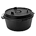 Produktbild FireRocket Dutch Oven 9qt 8,5L Ohne Füße premium Gusseisen Schmortopf Gusstopf Feuertopf niederländischer Kochtopf