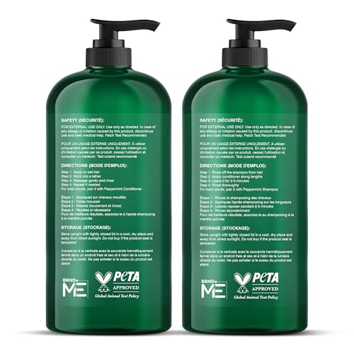 Botanic Hearth Peppermint Oil Shampoo And Conditioner Set | Hair Blooming Formula With Keratin | Fights Hair Loss | Sulfate Free For Men And Women | 16 Fl Oz X 2