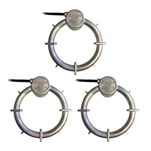 Farm Innovators 3 Pack Submergible Bucket Heater for up to 5 Gallon Bucket, 1000W Aluminum Water Heater for Plastic, Rubber, or Metal Livestock Water Container