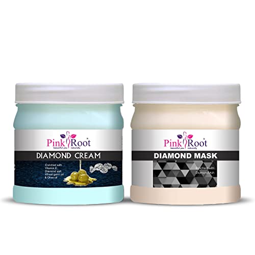Image of Pink Root Diamond Cream 500gm with Diamond Mask 500gm
