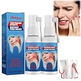 Instant Toothache Relieving Spray - Toothache Pain Relief,Effective Herbal Dental Pain Relief, Portable & Moisturizing Treatment for Fast Freshening & Long-Lasting Comfort,2 PCS