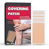 Tattoo Cover Up Tape, Waterproof Makeup Cover Strips Natural Looking, Breathable Tattoo Cover Up Makeup for Hiding Unwanted Tattoo and Scars, 6pcs