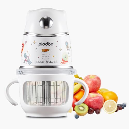 Baby Food Maker – Food Puree Processor, Fruits, Vegetables, Meats and Potatoes Mini Food Blender, Suitable for Avocados, Grapes and Strawberries Space Silver, 10 oz Gift Package