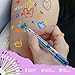 Wormhole Tattoo 10PCS Temporary Tattoo Markers Skin-Friendly, Dual-End, Tattoo Stencils for Body and Face, Easy to Use Art Markers Kit for Creative One - Vibrant/Multicolor/Assorted Inks