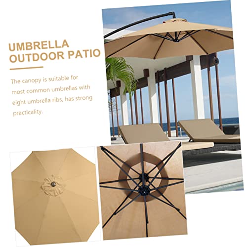 Unomor Sun Umbrella Outdoor Umbrella Canopy Umbrella Replacement Canopy Half Round Umbrella Umbrella Cover Beach Umbrella Canopy Patio Umbrella Replacement Canopy Khaki Sun Umbrella Shade #TOP1