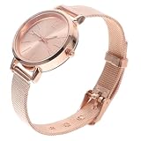 OKUMEYR Reloj de Cuarzo para Uso Diario para Mujer de Malla Ultradelgada Diseño Elegante y Moderno y Obsequio Especial