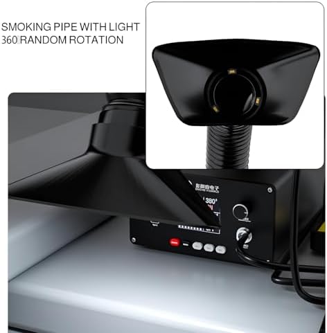 Fume Extractor and Smoke Purifier with Soldering Iron and Hot Air Blower for Smoke Removal in Soldering, Welding, and Laser Engraving