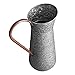 Benzara Chic Industrial Metal Galvanized Pitcher,Gray
