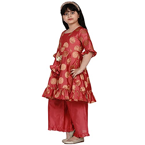 Image of Bitiya By Bhama Girl's Silk Regular Kurta Sets