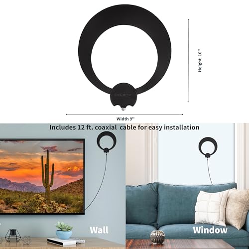 image for Antennas Direct ClearStream Eclipse UHF Indoor TV Antenna, Reversible,