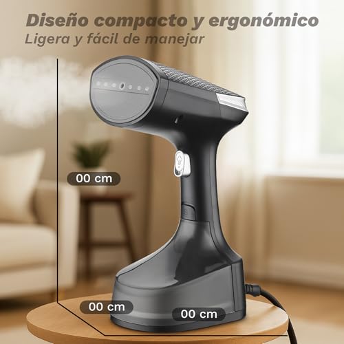 GRUNKEL - Plancha Vertical de Vapor PV-1600GSO 1600W | Vapor Continuo 22g/min | Depósito Extraíble 310ml | Funcionamiento 15 Min | Protección Sobrecalentamiento | Cable 1,9m | Indicador LED - imagen 2