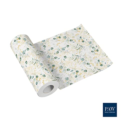 Premium Airlaid Table Runner 40 x 2400 cm Perforated Every 120 cm HoReCa Table Decoration Eucalyptus Leaves The Perfect Table Decoration for Important Occasions Cover