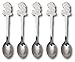 Yaxell 5-Piece Mickey Engraved Stainless Steel Spoons, 5.5 inches, Dishwasher Safe, Made in Japan