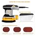 DEKOPRO Random Orbit Sander 300W with 16Pcs Sandpapers, 6 Variable Speed 14000RPM, 125MM Hand Electric Tool, Dust Removal Function, Fit for Woodworking/Sanding