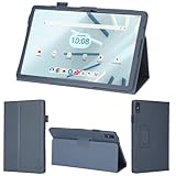 wisers au Lenovo Tab M10a 5G LET02 Lenovo TAB7 専用 タブレットケース (ダークブルー) 10.6インチ 対応 (タッチペン/保護フィルム 付き/スタンドタイプ) タブレットカバー 2023 新型