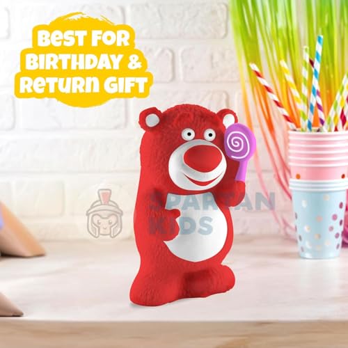 Image of Spartan Kids Paint Your Own Bear Piggy Bank for Kids, DIY Watercolor Craft Activity Set with Lock, Creative Money Saving Box for Boys and Girls, Best Birthday Party Return Gift (15, Bear)