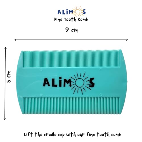 Alimos Baby Bath Silicone Brush & Fine Tooth Comb With Cradle Cap Treatment Shampoo for Babies, 125 milliliters - Image 5