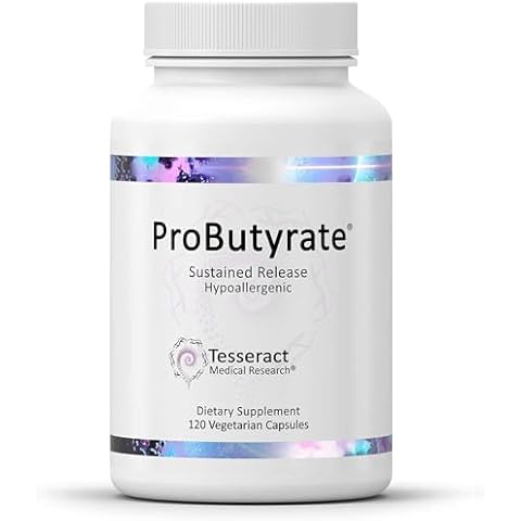 Tesseract Medical Research ProButyrate Gut Health Supplement, Butyric Acid Complex, Gastrointestinal Support Supplement, Helps Restore Balance to Stabilize Gut Microbiome, 600mg, 120 Capsules Cover