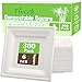 Tivcck 300 pack Compostable Square Paper Plates,6 Inch Dessert Plates,Heavy Duty Biodegradable Sugarcane Plate,Disposable Small Paper Plate for Daily Meals,Party,Picnic,Cake(White) 1