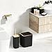 XLHOMO Bathroom Accessories Set - Gorgeous Black Bathroom Set, 10PC Bathroom Accessory Set, Toilet Brush, Trash Can, Qtip Holder & Soap Dispenser