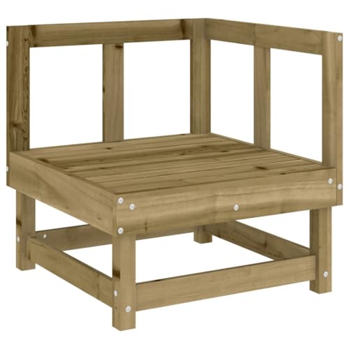 Sofá esquinero para jardín modular de madera de pino para muebles de terraza y juego de balcón 2