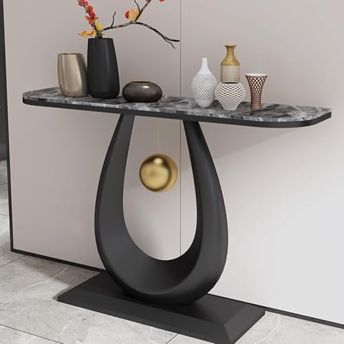 Mesas Consola para Pasillo, mesas auxiliares estrechas de Cristal para Sala de Estar, Mesa Consola Moderna con Patas metálicas geométricas, Mesa Auxiliar Elegante para sofá para la decoració
