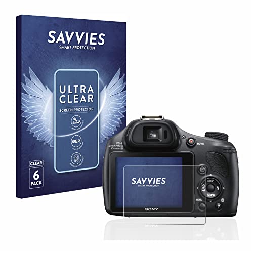 savvies Protector Pantalla para Sony Cyber Shot DSC HX400V 6 Unidades   Película Ultra Transparente