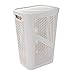 Mind Reader 60L Slim Laundry Hamper, Set of 2, Clothes Basket, Lid, Ventilated, Plastic, 17.25