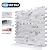 Art3d 10-Sheet Peel and Stick Stone Backsplash Tile for Kitchen, Bathroom - Volakas White Embellished with Metal Silver
